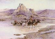 Charles M Russell Return of the Horse Thieves oil painting artist